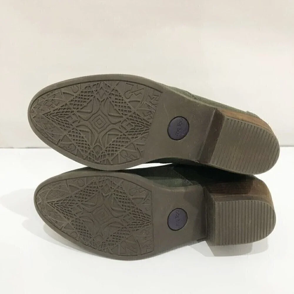 Me‎ Too Brand Ankle Suede Leather Green Boots Size 6